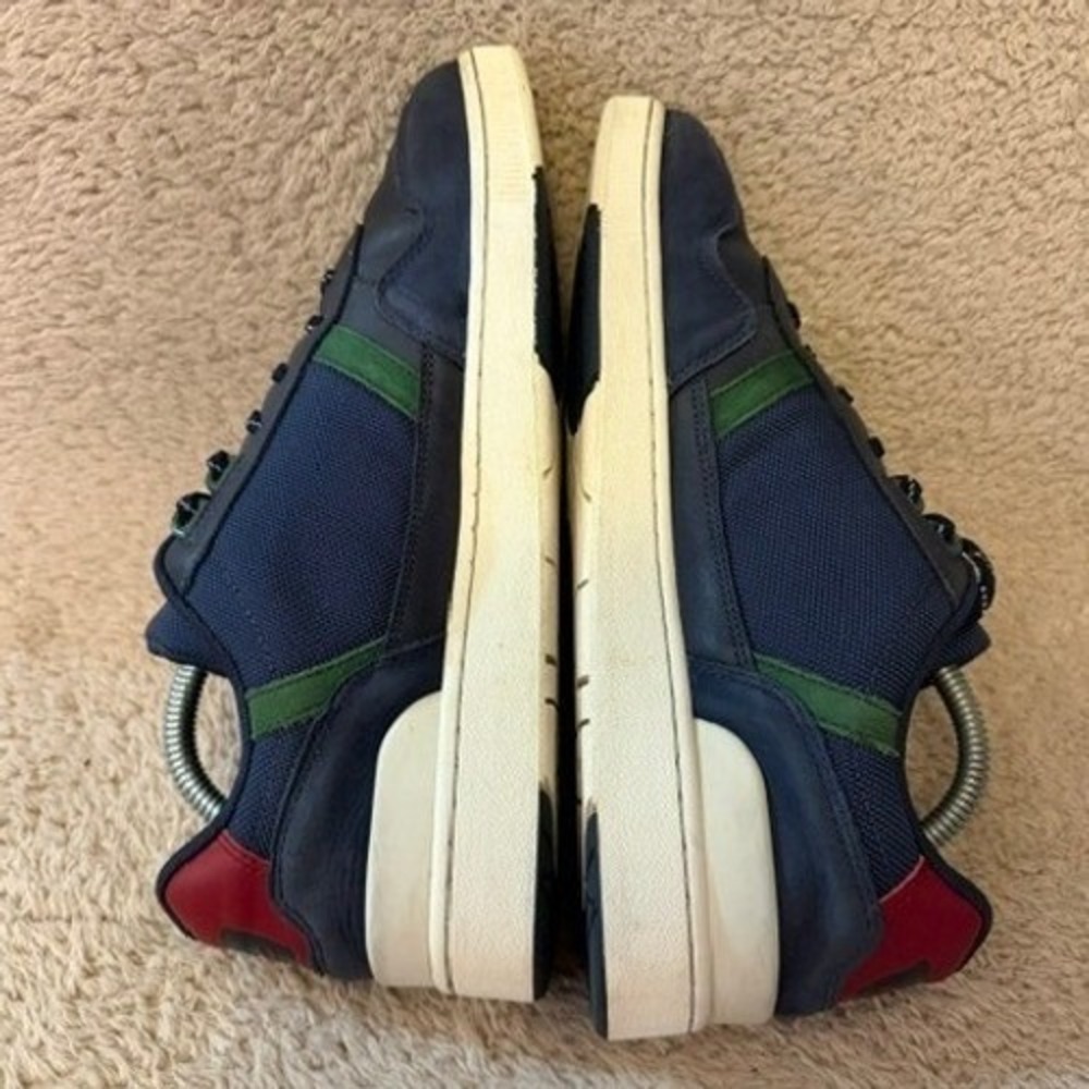 Lacoste T-Clip 0121 6 Mens Navy Green Burgundy Sneakers 7-42SMA00677B4 Size 10 - Picture 6 of 9
